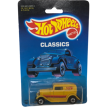VTG NIP Hot Wheels &#39;32 Ford Delivery Classics Series #7672 1988 Yellow/Magenta - £39.41 GBP