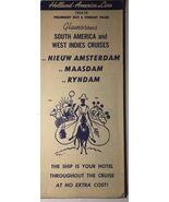HOLLAND AMERICA LINE  S. America &amp; West Indies 16-page fold-open brochur... - $272.22 MXN