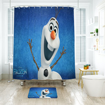 Disney Frozen Olaf 17 Shower Curtain Bath Mat Bathroom Waterproof Decorative - $22.99+