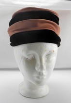 Vintage Burgundy Velvet &amp; Pink Satin Ladies&#39; Hat by Screen Vogue Original - $21.80
