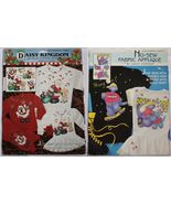2X Daisy Kingdom Deer Santa &amp; Horace Saurus No Sew Fabric Appliques - $12.99