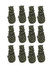 Set of 12 Distressed Antique Brass Finish Cast Iron Pineapple Drawer Pulls - $39.59