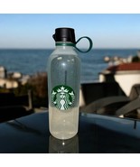 Starbucks Venti Classic Siren Logo Plastic Water Bottle Clear Black Lid ... - $23.03 CAD