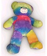 Build a Bear Rainbow Glitter Tye Dye 16&quot; Plush BAB  2014 Cotton Candy Sc... - $12.86