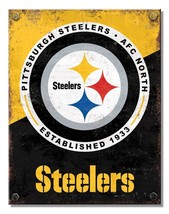 New NFL Pittsburgh Steelers Decorative Metal Tin Sign Made in the USA - £9.26 GBP