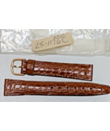 NEW JAZ Paris France Brown Genuine Leather - Faux Croc Watch Band - $21.77