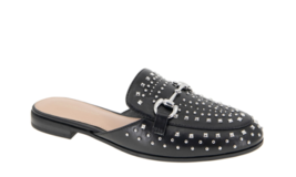 BCBGeneration Women&#39;s Zorie Tailored Studded Slip-on Loafer Mules Black ... - $39.60