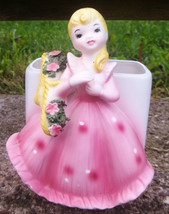 Vintage planter lefton girl planter 6 1/2"h x 3 1/2"w 1940's - £15.94 GBP