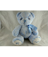 Aurora Baby My 1st Teddy 12&quot; Plush Blue Bear with Bow Embroidered Eyes Soft - €1.725,07 EUR