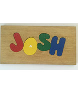 Child&#39;s Wood Name Puzzle JOSH Colorful - $40.23 CAD