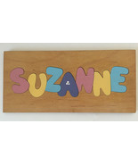 Child&#39;s Wood Name Puzzle SUZANNE Colorful - $40.23 CAD