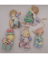 1995 Enesco Precious Moments Mini Christmas Ornament Figurine Lot of 5 - $27.00