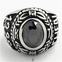 Stone Army Ring 316L Stainless Steel Fashion (9) [Home] - £3.12 GBP