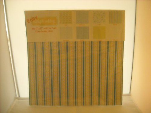 Baby Scrapbooking Boy 12&quot;x12&quot; Acid Free Paper New Sealed [Office Product] - $0.01