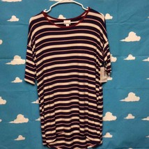 LuLaRoe Irma tunic style striped short sleeve - £19.06 GBP