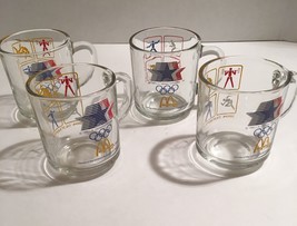 Mcdonald&#39;s Olympic Mug (Set Of 4) 1980 Usa Collectible Rare Cup Drinking Glass - £37.96 GBP