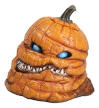 Halloween Extreme Ray Villafane Pumpkin Sculpture Spooky Grinning Skull Head - £36.15 GBP