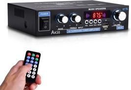 Ak35 200W Dual Channel Bluetooth 5.0 Stereo Audio Amplifier, Wide Compat... - $37.94