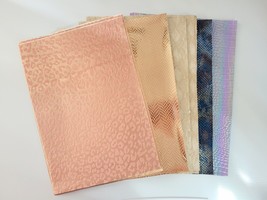 Multi Color 8x12 Inch Textured Faux Leather Fabric Sheets, Brand New - $15.00
