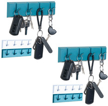 Key Holder for Wall (4 Pack 16 Hooks) SELF Adhesive Key Hook for Wall NO... - £12.97 GBP