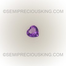 Natural Amethyst African Heart Facet Cut 4X4mm Indigo Purple Color VS Clarity Lo - £2.58 GBP