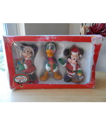 Walt Disney Company 3 Disney Ornaments Mickey, Minnie and Donald  - £15.69 GBP