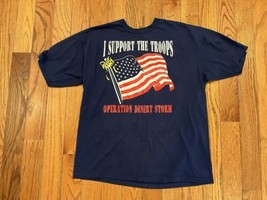 Vintage 90s Operation Desert Storm T-Shirt XL Support Troops USA Militar... - $17.80