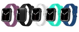 5 Pack Slim Lace Band Compatible With Apple Watch Bands 38mm 40mm 41mm f... - $19.79