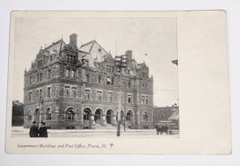 1910&#39;s Goverment Buildings &amp; Post Office, Peoria Ill Post Card Divided Back - $7.91