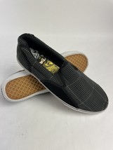 Draven Men&#39;s Plaid Gray Black Skate Slip On Canvas Shoes Sneakers Size 4 - £23.94 GBP
