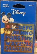 Disney Alphabet Brass Stencil Plaid 46513 New - £6.72 GBP