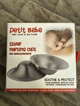 PETIT BEBE The Original Silver Nursing Cups Regular, Nipple Shields - £19.35 GBP