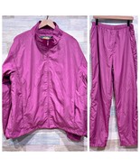 Cabelas Windbreaker Tracksuit Jacket Pants Pink Mesh Lined Womens Plus S... - $69.29