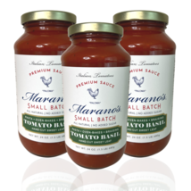 Marano&#39;s Small Batch Premium Pasta Sauce, Tomato Basil, 24 oz. (Pack of 3) - £33.03 GBP