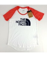 The North Face Women&#39;s S/S Graphic T-Shirt XS White Orange New - £21.01 GBP