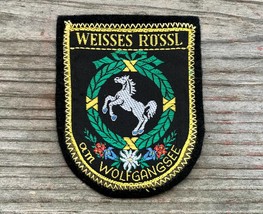 1960&#39;s WEISSES ROSSL White Horse Inn Travel Patch St Wolfgang Vintage Sk... - £28.44 GBP