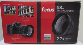 Focus 58mm 2.2X Telephoto &amp; 0.43X Wide Angle with Macro Lenses New Open Box - £16.33 GBP