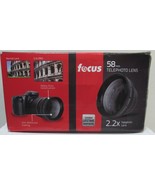 Focus 58mm 2.2X Telephoto &amp; 0.43X Wide Angle with Macro Lenses New Open Box - $29.93 CAD