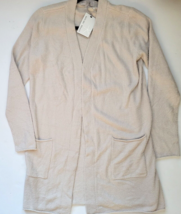 Barefoot Dreams Cozy Chic Long Cardigan Bisque Open Front Pockets Size Small New - £77.23 GBP