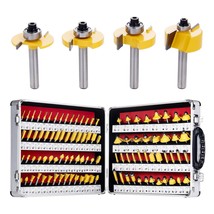 100 Pieces Router Bit Set, Router Bits 1/4 Inch Shank With Aluminum Stor... - $133.95