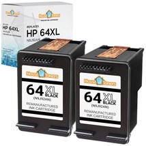 2Pk For Hp 64Xl (N9J92An) Black Ink For Envy 7830 7855 7858 7864 - £49.35 GBP