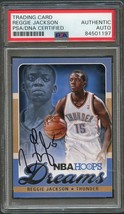 2013-14 NBA Hoops Dreams #3 Reggie Jackson Signed Card Auto PSA/DNA Slabbed Thun - £47.95 GBP