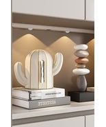 Luxury Cactus Tissue Box Dispenser  Elegant Black &amp; Gold Desktop Organi... - $181.03 CAD