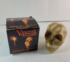 Vincent the Living Skull Decoration Halloween Prop 1989 in Box Needs Wor... - $19.79