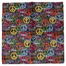 K&#39;s Novelties Set of 6 Peace Letter Rainbow Multi-Color Peace Signs 100% Cotton  - £9.54 GBP