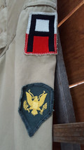 Vintage US Army Shirt-Long Sleeve-3 Patches-Tan-Korean War Era-Button Up... - £39.92 GBP