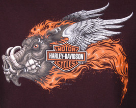 Harley Davidson Lake Geneva WI-Motorcycle-Hog-Black T Shirt-S-100% Cotto... - $30.84