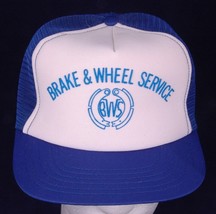 Brake &amp; Wheel Service Hat-Mesh Snap Back-White Blue-BWS - $15.79