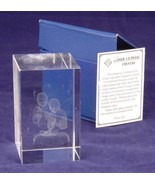 Laser 3-d image crystal, 2 Angels Praying Over a Newborn Baby - $346.13 MXN