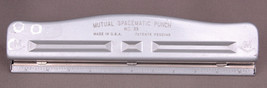 VTG 3 Hole Punch-Mutual Spacematic Punch No. 23-Adjustable-USA-Solid Metal - $16.82